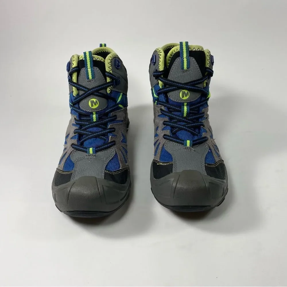 Merrell Capra Mid Boys Waterproof Boots. Color Blue/Grey. SZ 7 Youth SZ 9 Womens - Picture 2 of 11